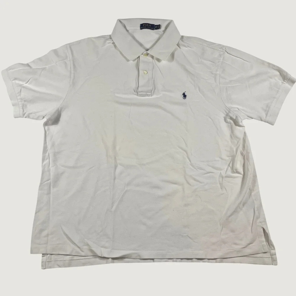 Polo Ralph Lauren Polo Shirt Mens 2XB Short Sleeve Pique White